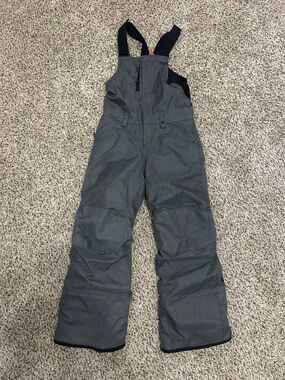 Kids Gray 686 Insulated Snow Bib Overalls
